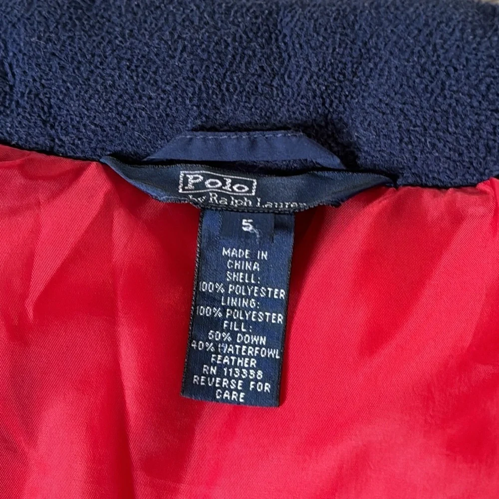 Polo Ralph Lauren Navy Blue Down Filled Puffer Vest for kid  size 5